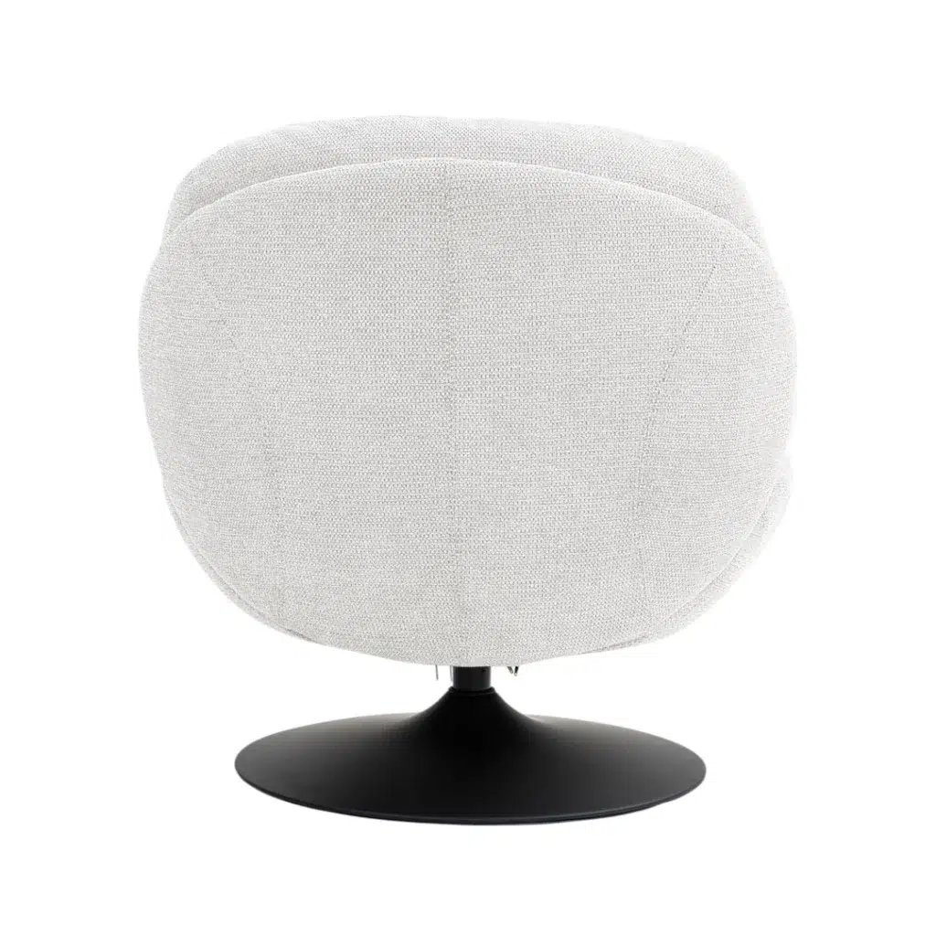 Beige Swivel Accent Chair, Elegant Design, Durable Steel Base, 360-Degree Rotation