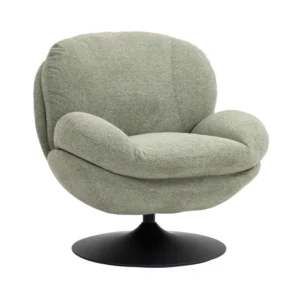 Moss Swivel Chair, Luxurious Comfort, Durable Steel Base