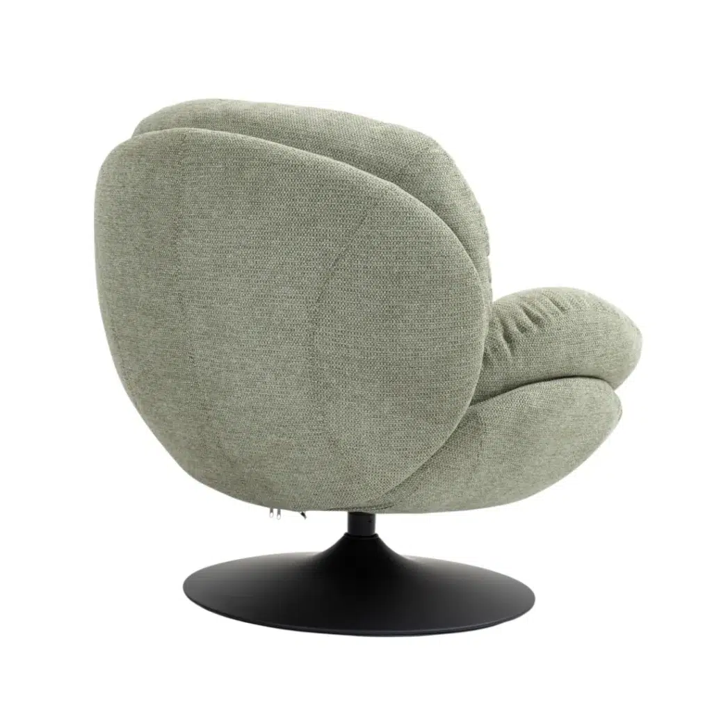 Moss Swivel Chair, Plush Seat, Steel Base, 360-Degree旋转