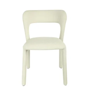 Beige Dining Chair Set, Modern Chic, Stackable, Durable Steel Frame, Soft Upholstery