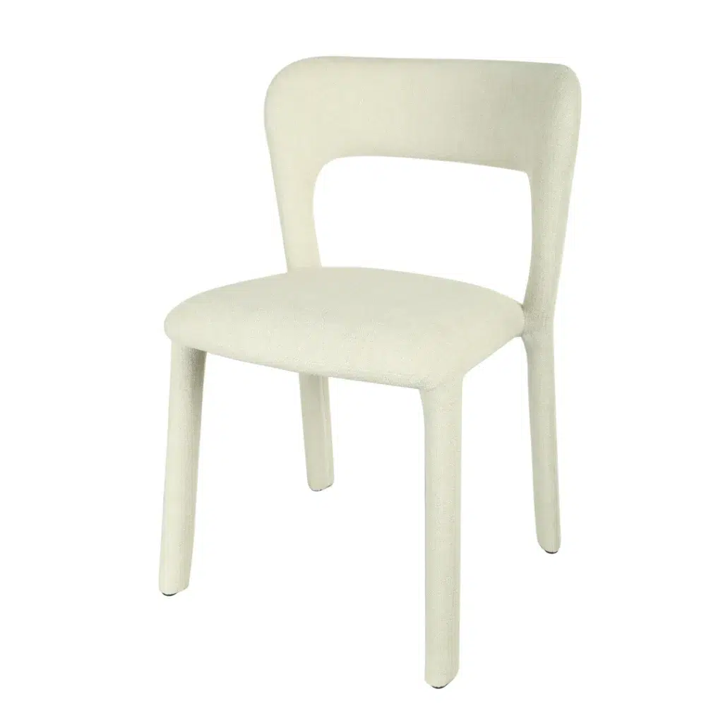 Beige Dining Chair Set, Chic Modern Design, Sturdy Steel Frame, Stackable, 52x56x78cm