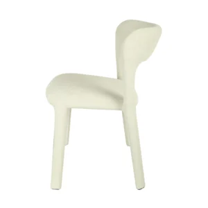 Beige Dining Chair Set Modern Aesthetics Sturdy Steel Frame Stackable