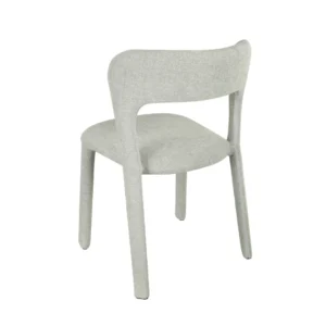 Grey Dining Chairs Set of 2 Modern Ergonomic Stackable Steel Frame High Density Foam Padding