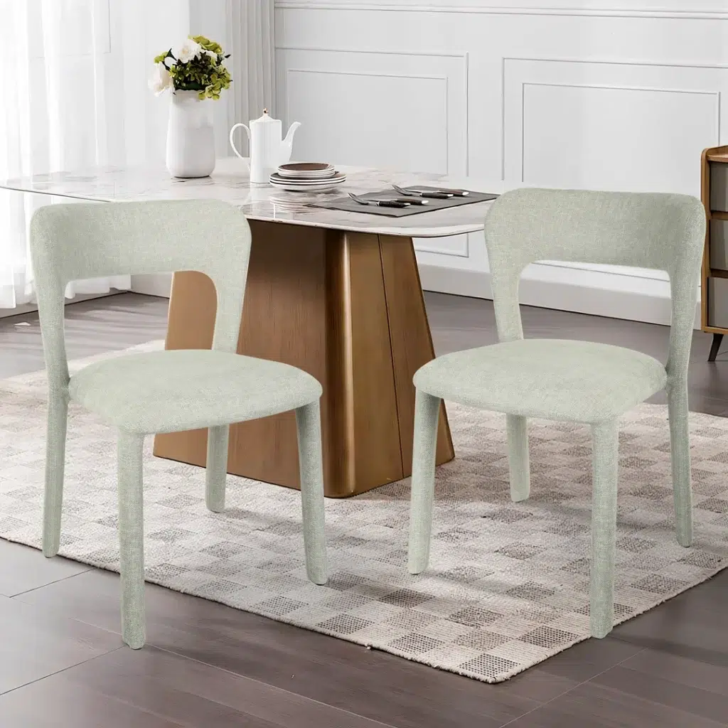 Grey Dining Chairs, Modern, Stackable, Set of 2