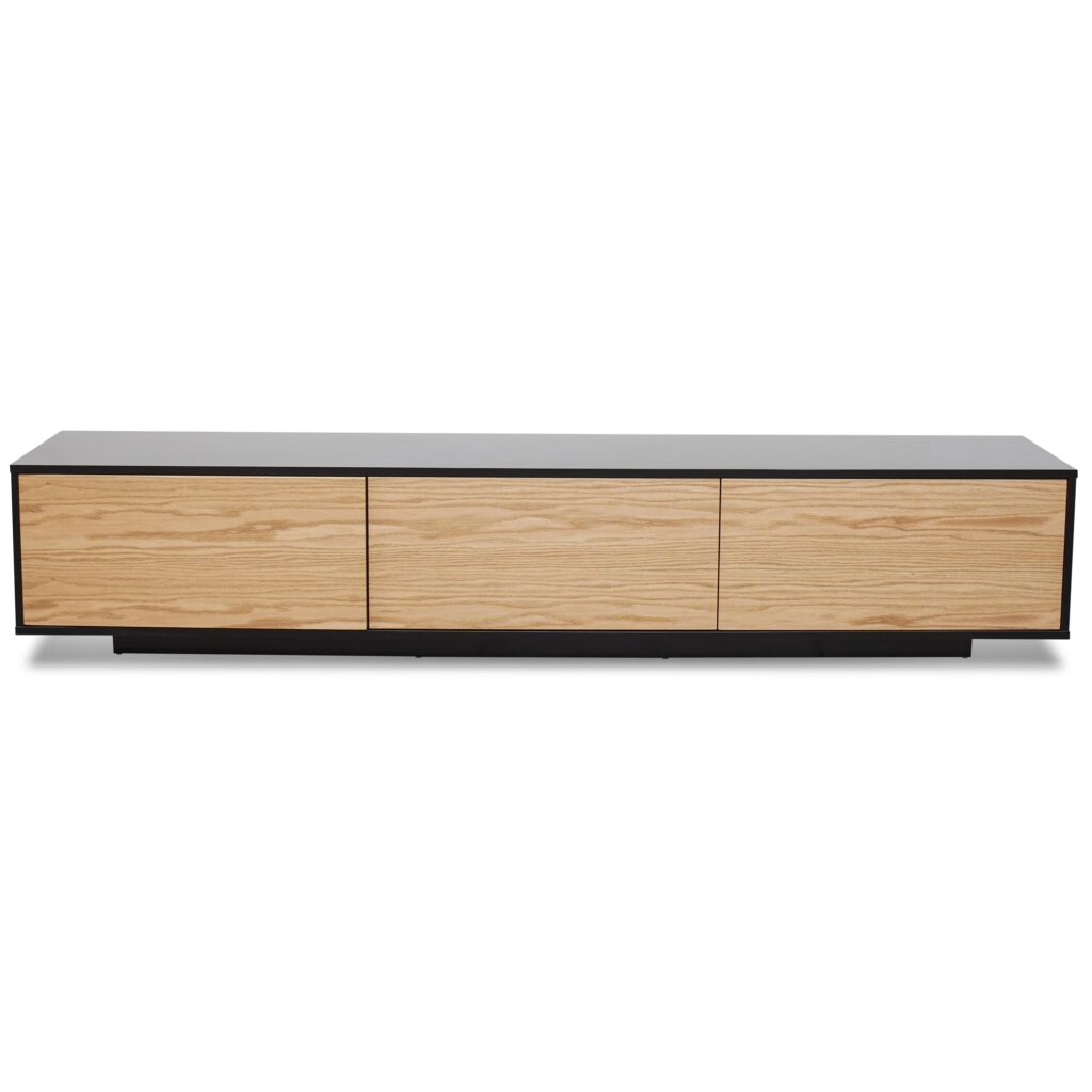 Kaia TV Unit Black Natural 230cm Modern Design