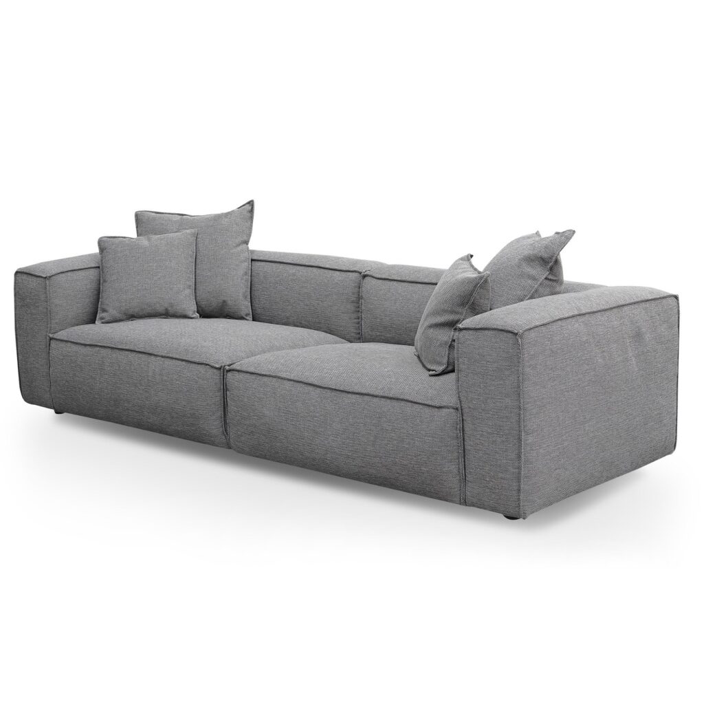 Graphite Grey 4 Seater Sofa, Modern Urban Style, Spacious & Versatile, Premium Fabric, Comfortable Seating