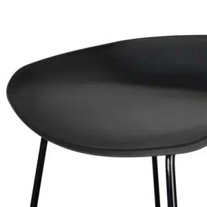 Savannah 65cm Bar Stool in Black, Modern Minimalist Design, Durable Steel Frame, Easy Assembly