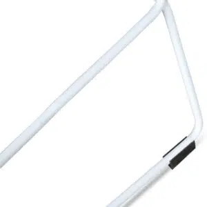 Modern White 65cm Bar Stool with Footrest