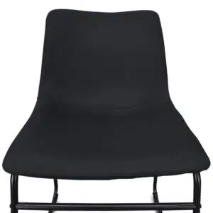 Black Modern Dining Chair Set of 2 Minimalist Steel Frame Urban Elegance