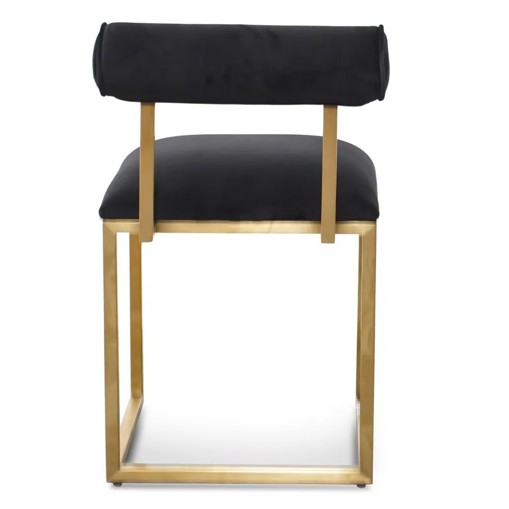 Talia Accent Chair Black Velvet Modern Luxurious Design