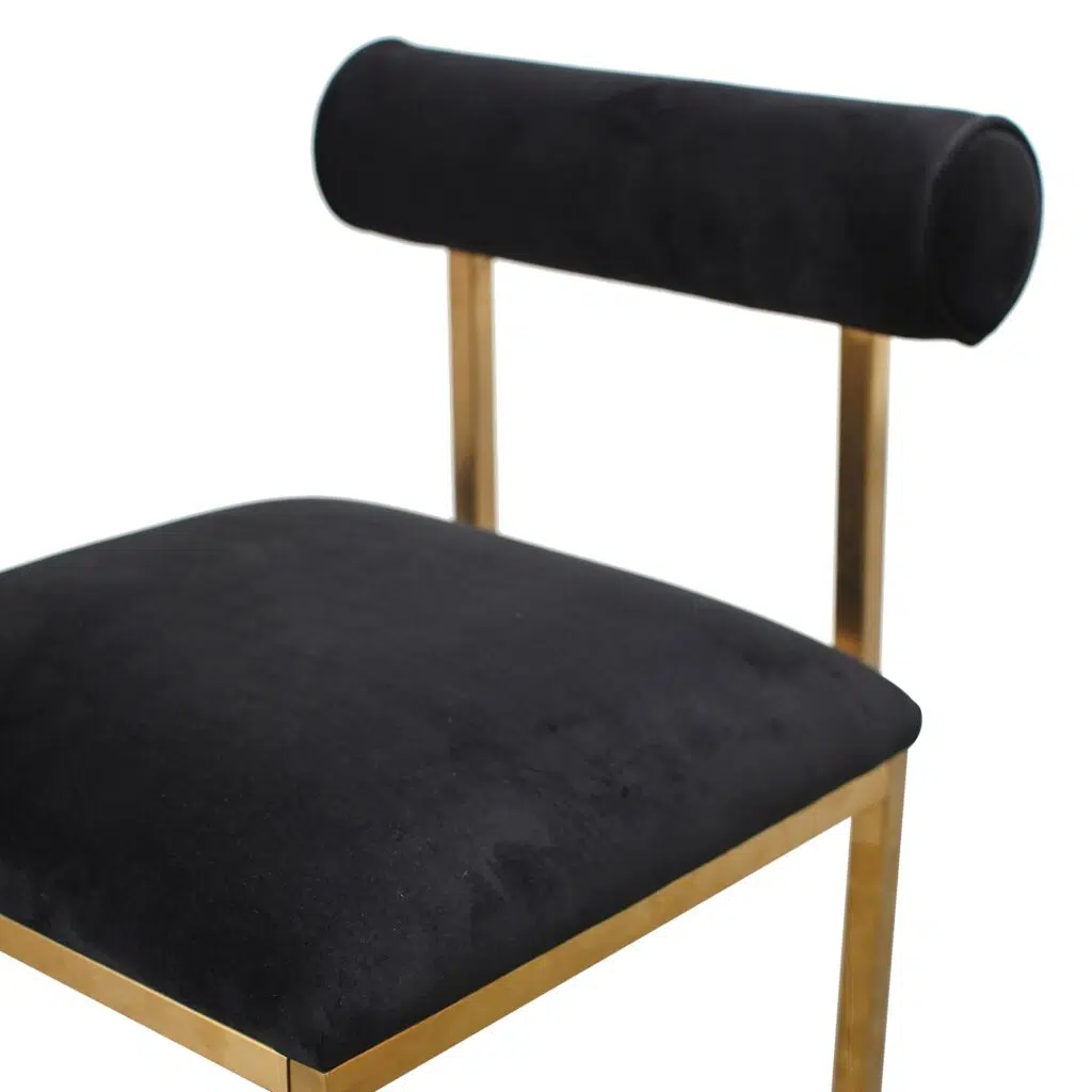 Talia Accent Chair Black Velvet Modern Luxurious Design