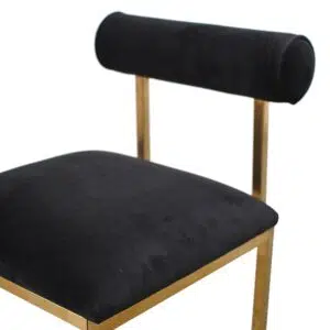 Talia Accent Chair Black Velvet Modern Luxurious Design
