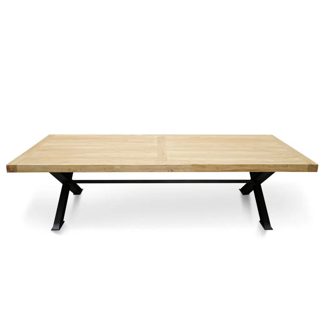 3m Reclaimed Wood Dining Table, Industrial Style, Seats 8-10
