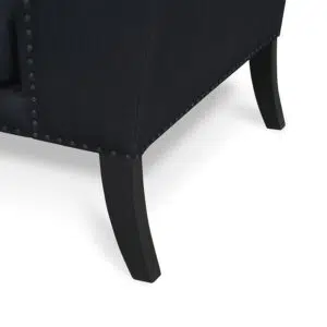 Nova Lounge Chair in Black, sleek design, cozy and stylish accent chair for modern living spaces.