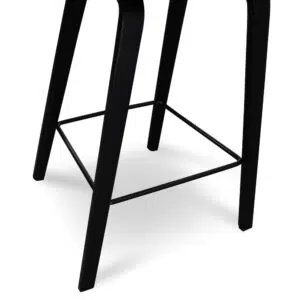 Nova 65cm bar stool, black, modern design, sleek, ergonomic seat, durable construction, compact, stylish kitchen furniture.