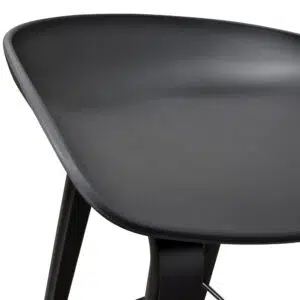 Nova 65cm Bar Stool Black Modern Kitchen Seating