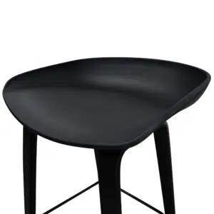 Nova 65cm Bar Stool Black Modern Kitchen Seating