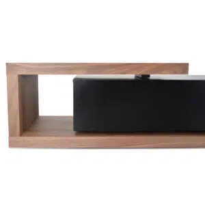 Nova Extendable TV Unit Walnut Black Matte Gloss