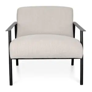 Eclipse Beige Lounge Chair, Modern Design, Comfortable Seating, Durable Iron Frame