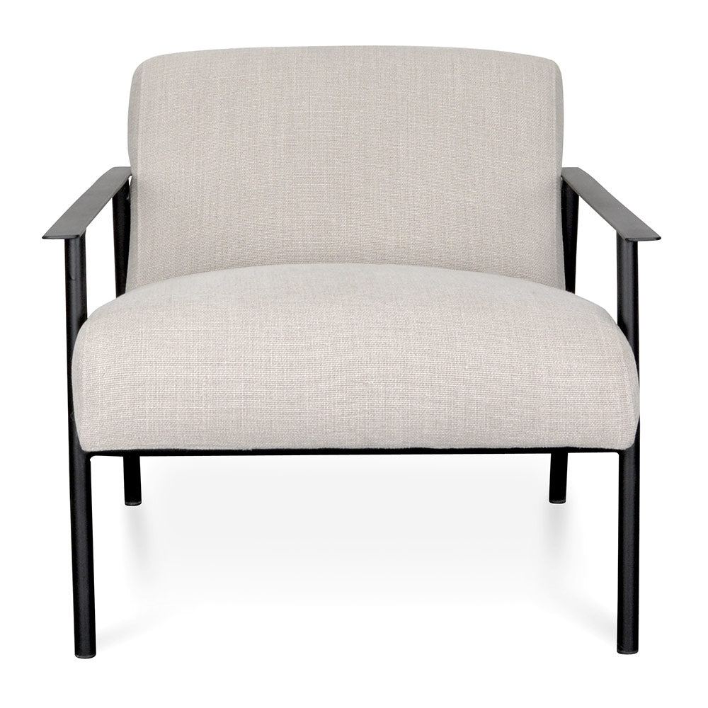 Eclipse Beige Lounge Chair, Modern Design, Comfortable Seating, Durable Iron Frame