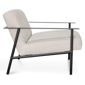 Eclipse Beige Lounge Chair, Modern Design, Comfortable Seating, Durable Iron Frame