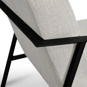 Eclipse Beige Lounge Chair, Modern Design, Comfortable Seating, Durable Iron Frame