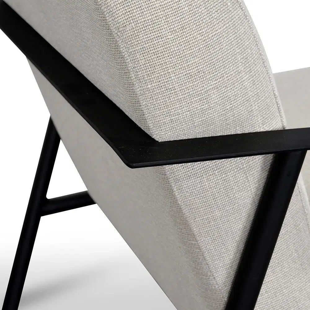 Eclipse Beige Lounge Chair, Modern Design, Comfortable Seating, Durable Iron Frame