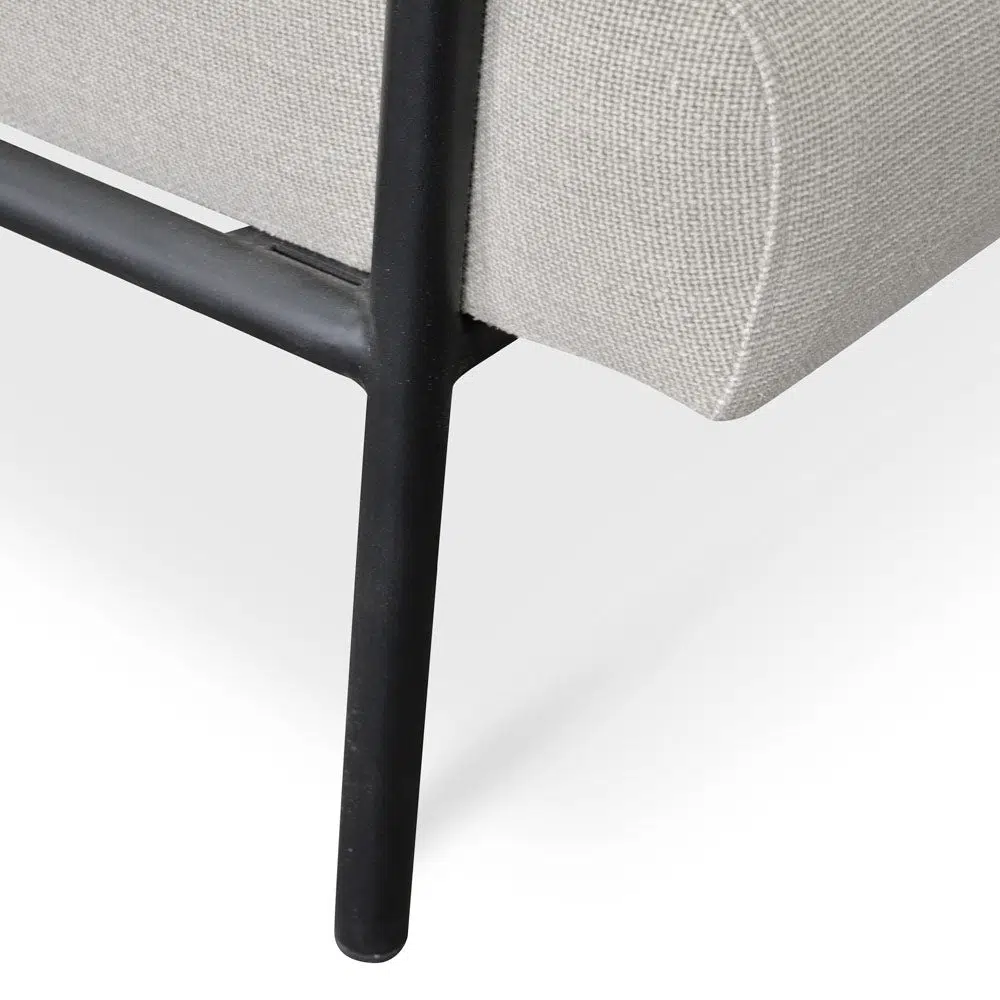 Eclipse Beige Lounge Chair, Modern Design, Comfortable Seating, Durable Iron Frame