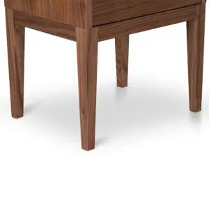 Leif Walnut Bedside Table, Retro Chic, Modern Storage Solution