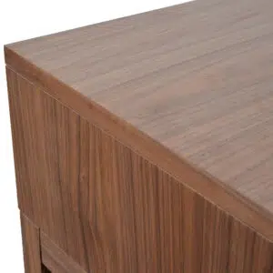 Leif Walnut Bedside Table, Retro Chic, Modern Storage Solution