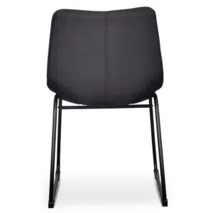 Ethan black dining chair, modern design, set of 2