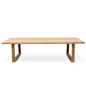 Natural 3m Dining Table, Reclaimed Elm Wood, Rustic Charm