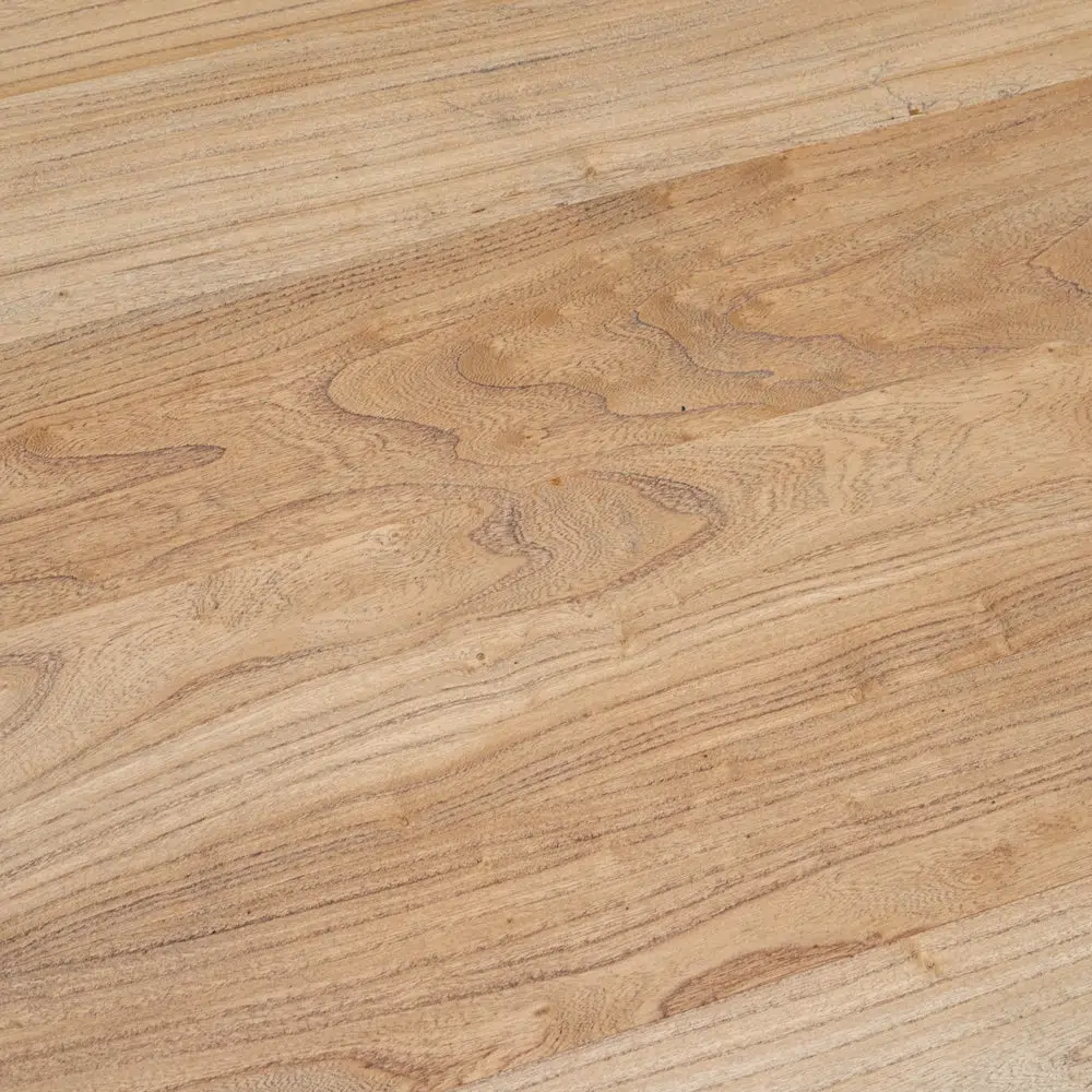 3m Elm Wood Dining Table, Reclaimed Wood, Natural Finish, Industrial Rustic Style