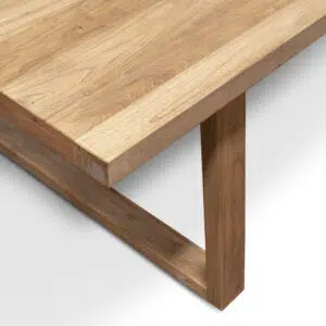 3m Reclaimed Elm Wood Dining Table, Natural Finish