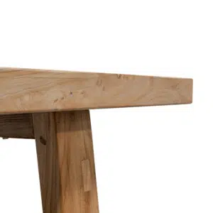 3m Reclaimed Elm Wood Dining Table, Rustic Charm, Eco-Conscious, Natural Finish
