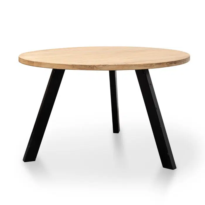 Ezra Round Dining Table _ Black 1.25m