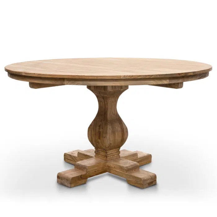 Nico Round Dining Table 140cm – Rustic Natural