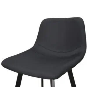 black fabric bar stool set modern design