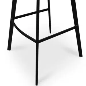 Black Fabric 80cm Bar Stool Set Modern Design