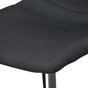 Black Fabric 80cm Bar Stool, Set of 2, Modern Design