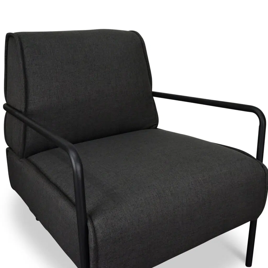 Eli Lounge Chair Dark Grey Modern Minimalist Seating