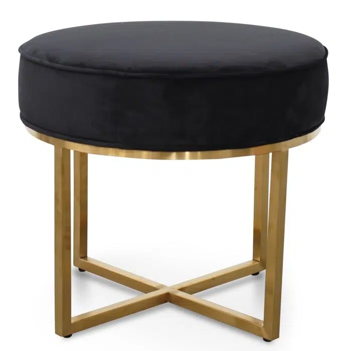 Clio Ottoman _ Black Velvet