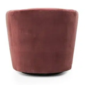 Blood Orange Swivel Chair, Modern Velvet, 360-Degree Base, 78x78x70cm