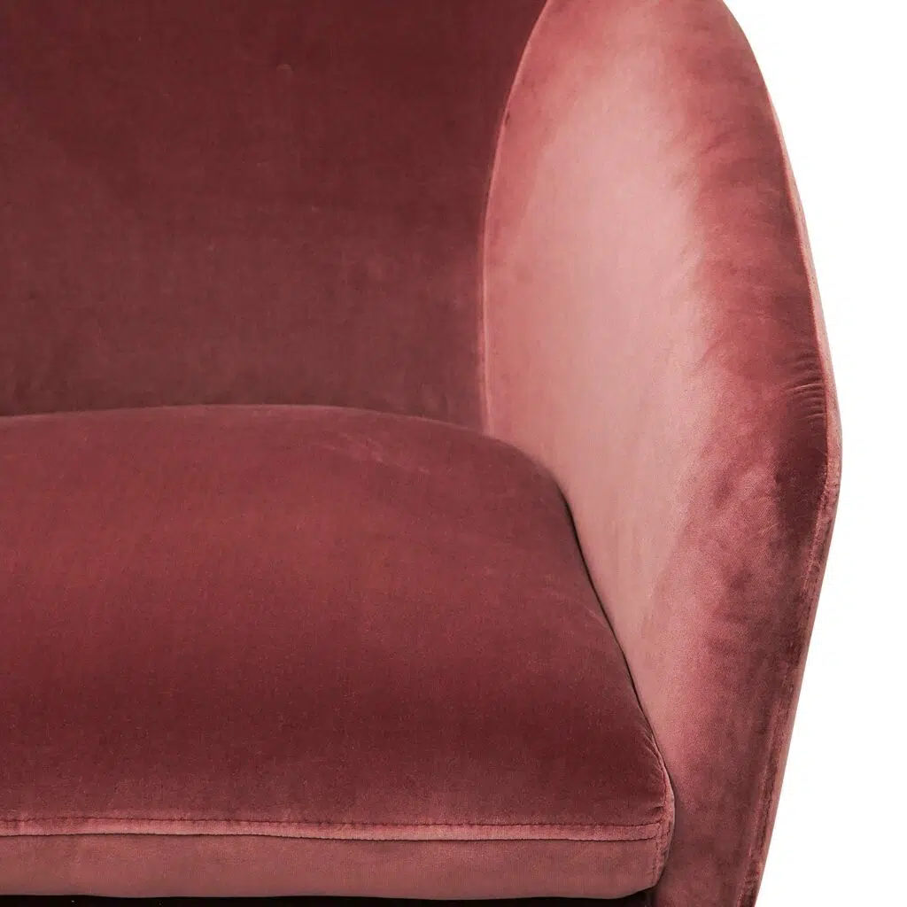 Blood Orange Swivel Chair, Modern Velvet, 360-Degree Spin, Compact Size