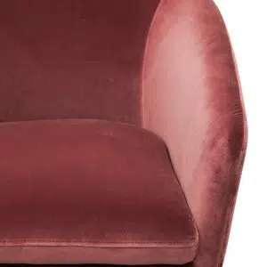 Blood Orange Swivel Chair, Modern Velvet, 360-Degree Spin, Compact Size