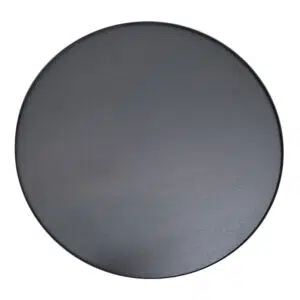 Black Oak Round Coffee Table, 90cm, Sleek Black Frame, Modern Design