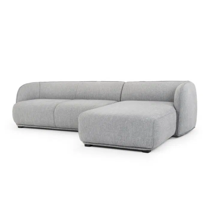 Ari 3 Seater Right Chaise Sofa – Graphite Grey