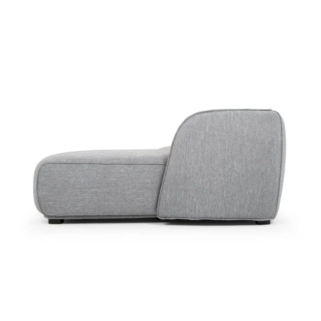 Graphite Grey 3 Seater Right Chaise Sofa, Retro Modern Design