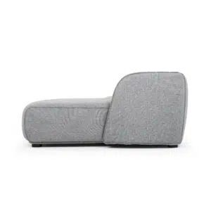 Graphite Grey 3 Seater Right Chaise Sofa, Retro Modern Design