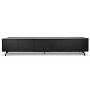 Savanna 2.4m TV Unit in Black Oak, Spacious Storage